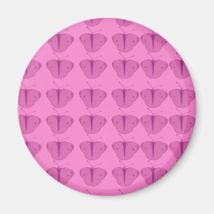 Schmetterling in Rosa Magnet