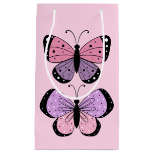 Schmetterling in Rosa und Lila Kleine Geschenktüte