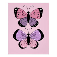 Schmetterling in Rosa und Lila
