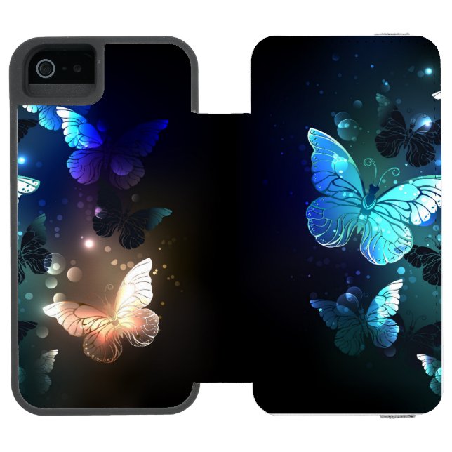 Schmetterling Incipio iPhone Geldbeutel-Hülle (Folio Geöffnet)