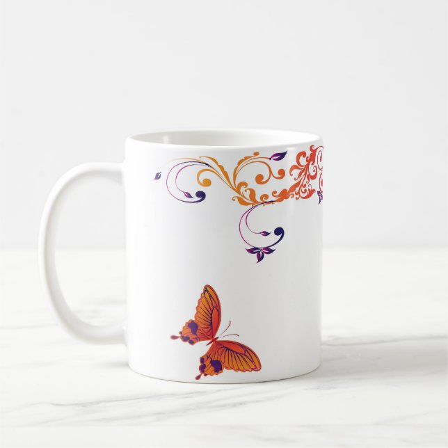 Schmetterling Kaffeetasse (Links)