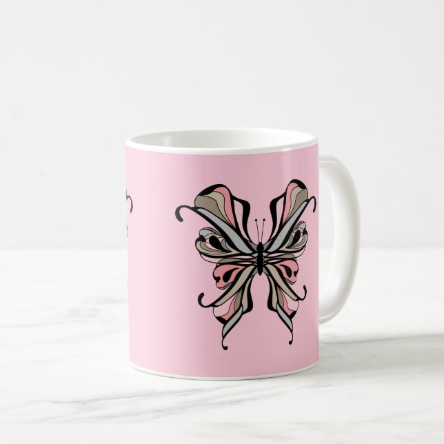 Schmetterling Kaffeetasse (VorderseiteRechts)