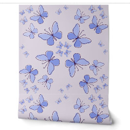 Schmetterling Kaleidoskop in Blue & Lavender Tapete