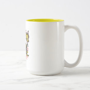 Schmetterling & Kätzchen Zweifarbige Tasse