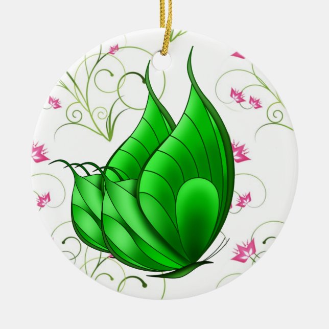 Schmetterling Keramik Ornament (Vorne)