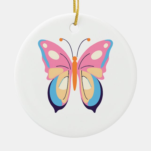 Schmetterling Keramik Ornament (Vorne)