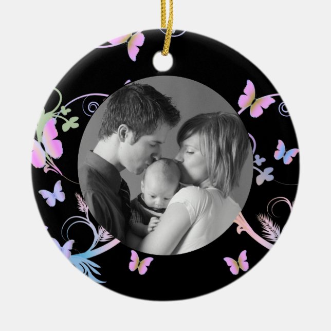 Schmetterling Keramikornament (Vorne)