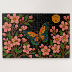 Schmetterling Kirschblüten Mond
