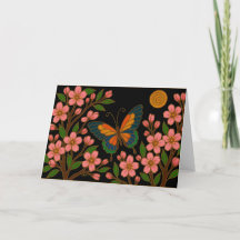 Schmetterling Kirschblüten Mond