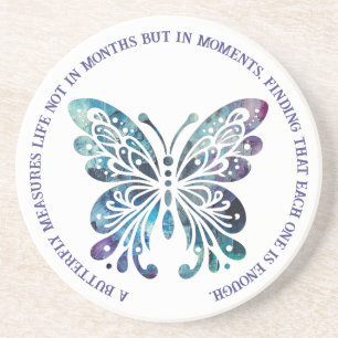 Schmetterling - Königliche Blues, Puristen & Grünt Getränkeuntersetzer