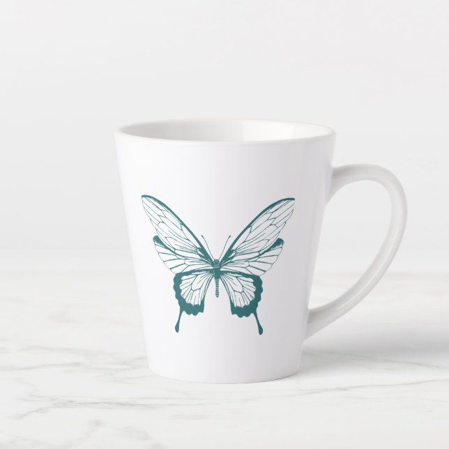 Schmetterling Latte Tasse (Rechts)