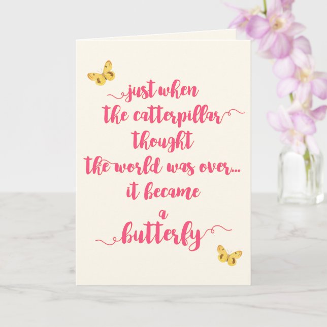 Schmetterling - Lebenskämpfe - Inspirationsquelle Karte (Orchidee)