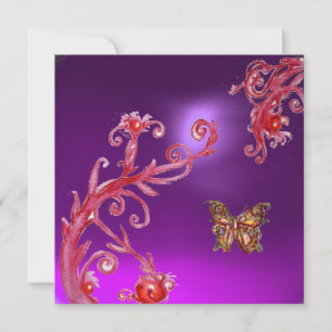 SCHMETTERLING LILA AMETHYST hellrosa rot Einladung