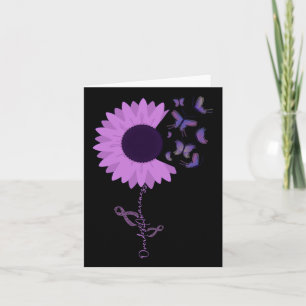 Schmetterling Lila Band Sonnenblume  Karte