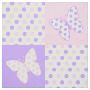 Schmetterling Lila Pink Polka Dots Stoff