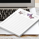 Schmetterling Lila und Graue Personalisierte Check Notizblock<br><div class="desc">Chic und feminine to-do-list Pads, die Sie mit Ihrem Namen personalisieren können. Das Design enthält hübsche Schmetterlinge an der Spitze, die in Schriftzypografie mit "To do List" gekennzeichnet sind. Es hat eine rosa lila und graue Farbpalette und die Karo-Kästchen und Linien helfen, Ihre Notizen in der Reihenfolge behalten. Bitte stöbern...</div>
