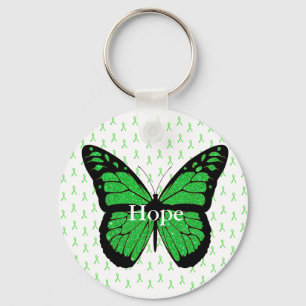 Schmetterling Lyme-Bewusstseins-Schlüsselanhänger Schlüsselanhänger