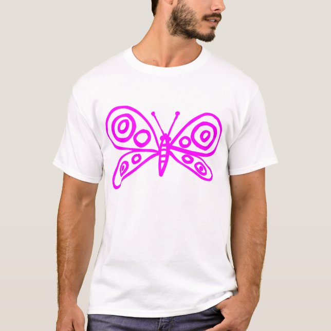 Schmetterling - Magenta T-Shirt (Vorderseite)