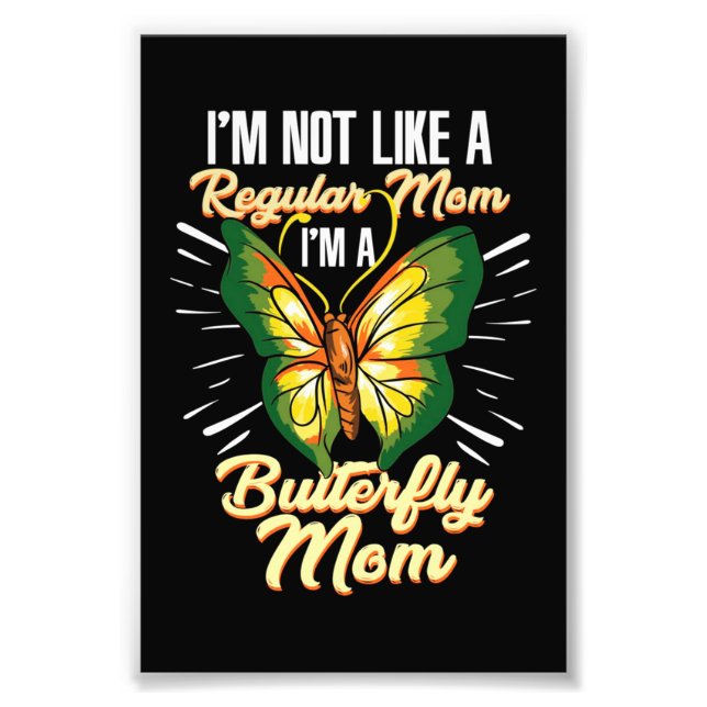 Schmetterling-Mama-Geschenk, Mama Geburtstagsgesch Fotodruck (Vorne)