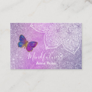 *~* Schmetterling Mandala Reiki Yoga Visitenkarte