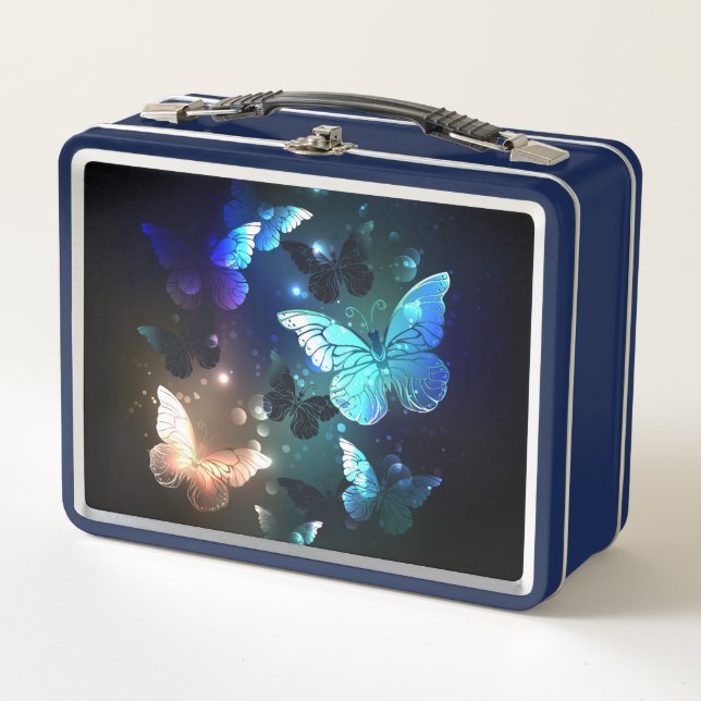 Schmetterling Metall Brotdose (Vorderseite)