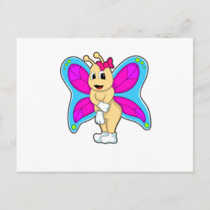Schmetterling mit Band Postkarte