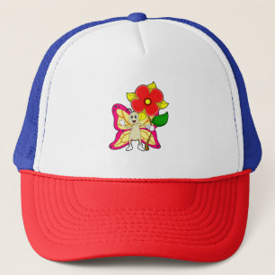 Schmetterling mit Blume Truckerkappe