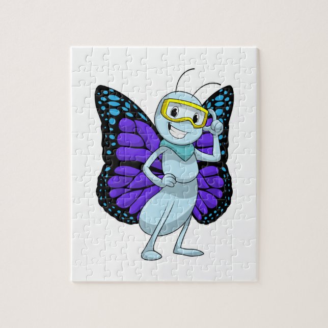 Schmetterling mit Brille (Vertikal)