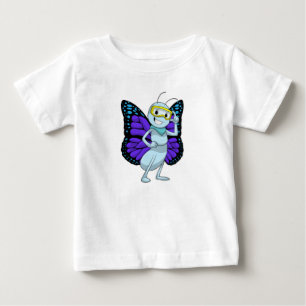 Schmetterling mit Brille Baby T-shirt