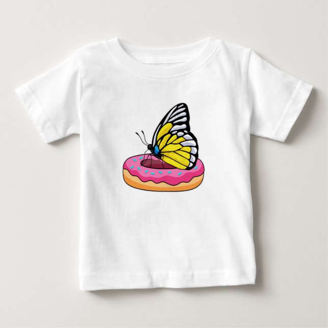 Schmetterling mit Donut Baby T-shirt (Vorderseite)