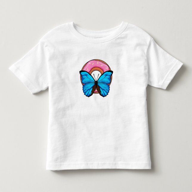 Schmetterling mit Donut Kleinkind T-shirt (Vorderseite)