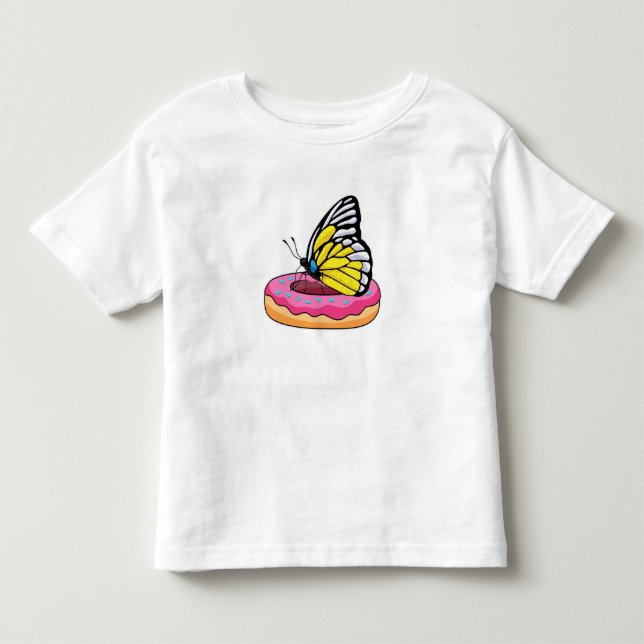 Schmetterling mit Donut Kleinkind T-shirt (Vorderseite)