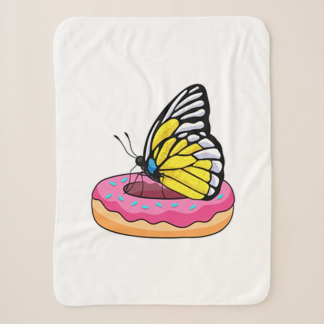 Schmetterling mit Donut Sherpadecke (Vorderseite)