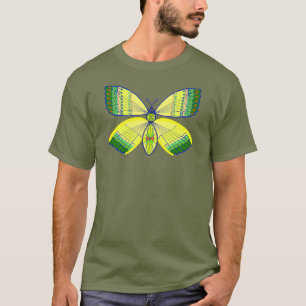 Schmetterling mit geometrischem Strassendesign T-Shirt