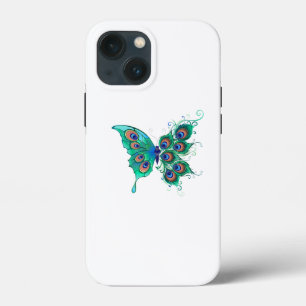 Schmetterling mit grünen Pfauenfedern Case-Mate iPhone Hülle