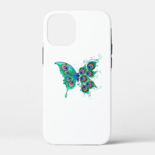 Schmetterling mit grünen Pfauenfedern Case-Mate iPhone Hülle