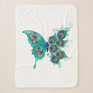 Schmetterling mit grünen Pfauenfedern Sherpadecke