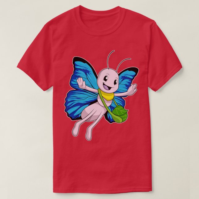 Schmetterling mit Handtasche T-Shirt (Design vorne)
