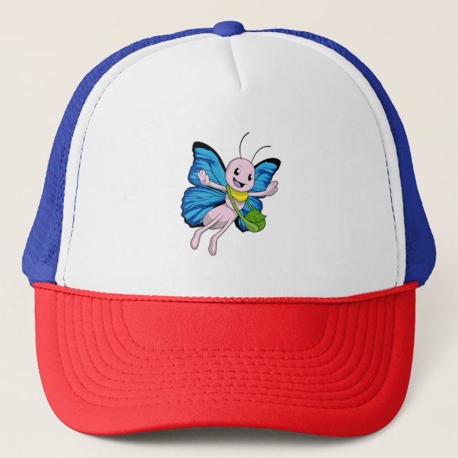 Schmetterling mit Handtasche Truckerkappe (Vorderseite)