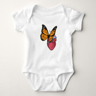 Schmetterling mit Herz Baby Strampler