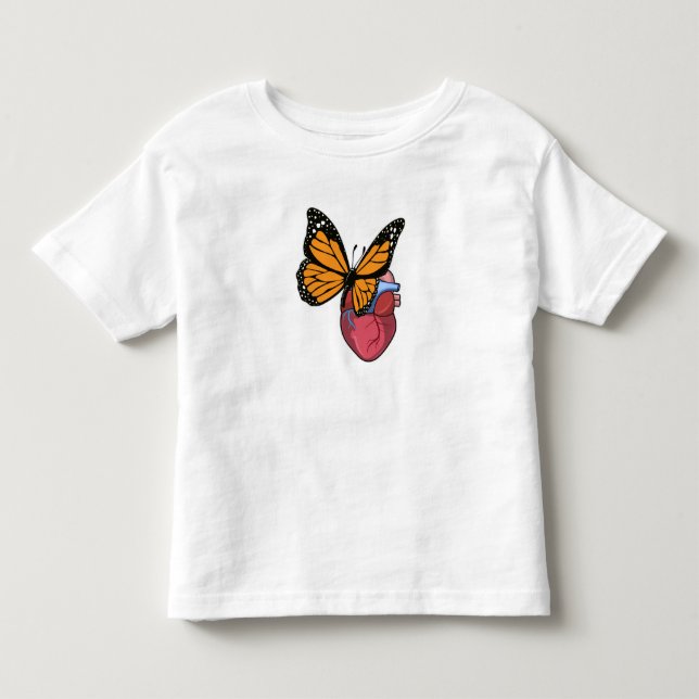 Schmetterling mit Herz Kleinkind T-shirt (Vorderseite)