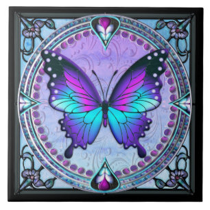 Schmetterling mit Hintergrund Fliese