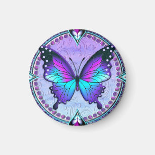 Schmetterling mit Hintergrund Magnet