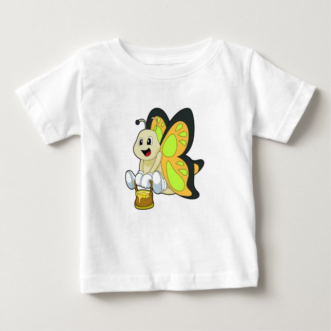 Schmetterling mit Honig Baby T-shirt (Vorderseite)