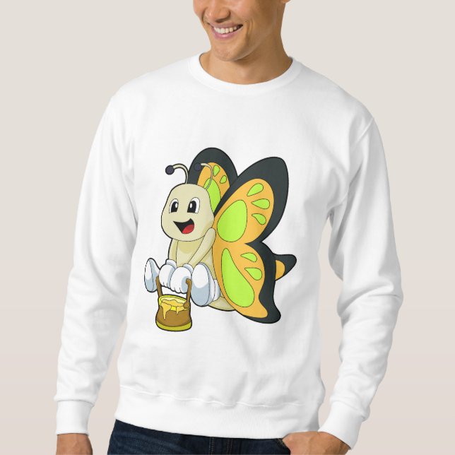 Schmetterling mit Honig Sweatshirt (Vorderseite)