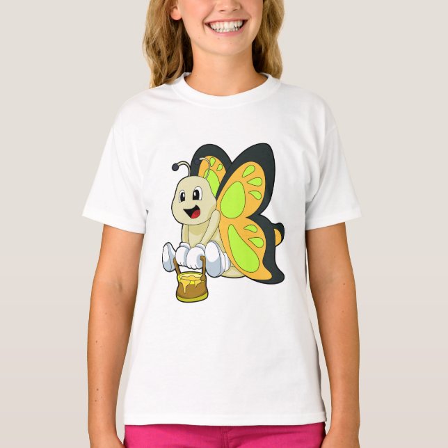 Schmetterling mit Honig T-Shirt (Vorderseite)