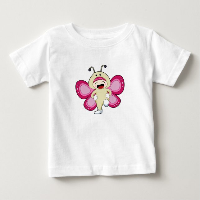 Schmetterling mit Kostüm Baby T-shirt (Vorderseite)