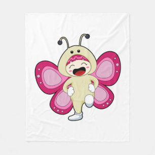 Schmetterling mit Kostüm Fleecedecke