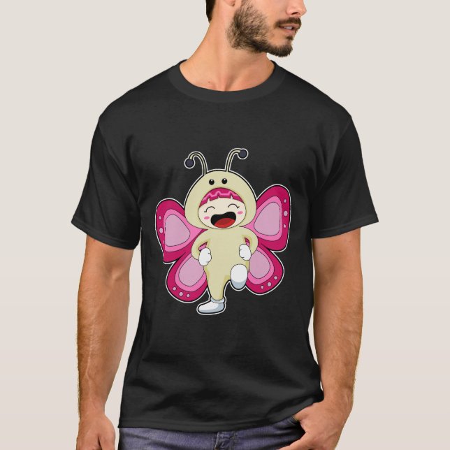 Schmetterling mit Kostüm T-Shirt (Vorderseite)