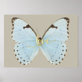 Schmetterling mit Liebe im Wald Foliendrucke